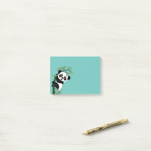 Post-it® Panda sur le bambou (Sur un bureau)