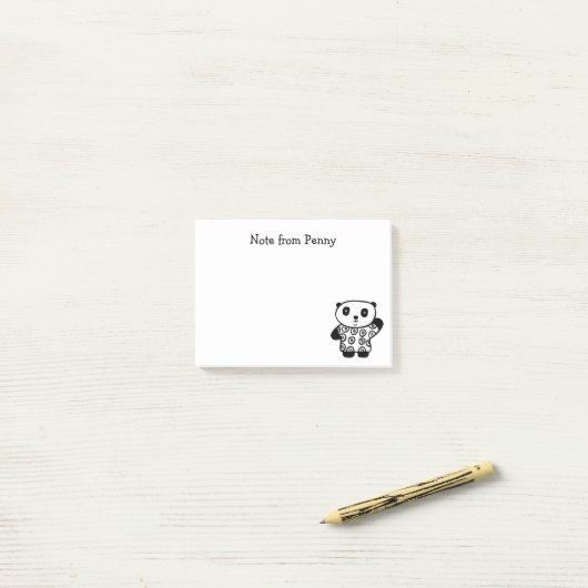 Post-it® Pandy le Panda (Sur un bureau)