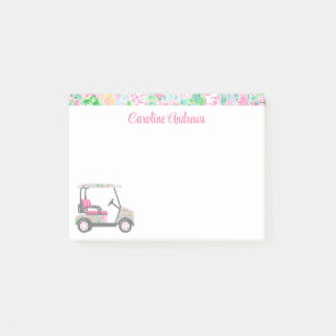 Post-it® Panier de golf Pink & Green Palm Beach personnalis