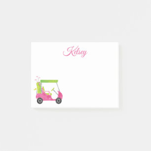 Post-it® Panier de golf rose aquarelle personnalisé