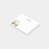 Post-it® Panier de golf rose aquarelle personnalisé (Incliné)