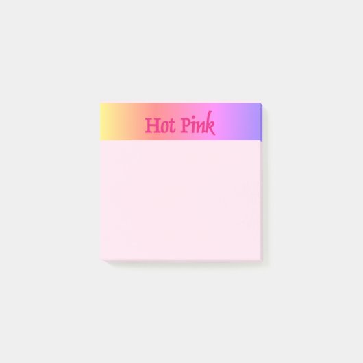 Post-it® Paniers de note rose inversée Hot Rose (Devant)