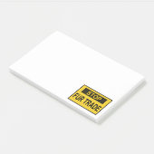 Post-it® Panneau commercial Stop Fur jaune (Incliné)