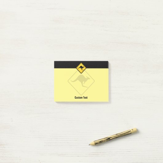 Post-it® Panneau d'avertissement Kangaroo (Sur un bureau)