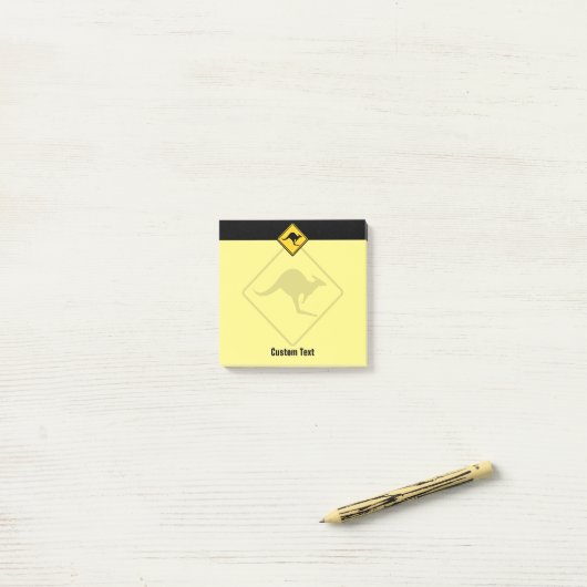 Post-it® Panneau d'avertissement Kangaroo (Sur un bureau)