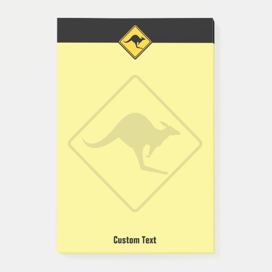 Post-it® Panneau d'avertissement Kangaroo (Devant)