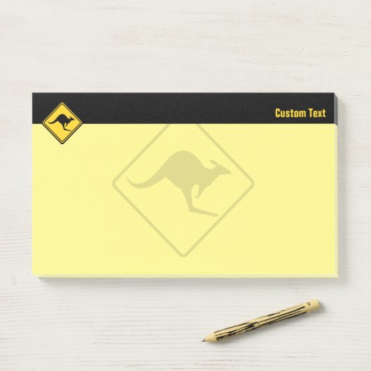 Post-it® Panneau d'avertissement Kangaroo (Sur un bureau)