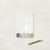 Post-it® Panneau de jardin avec Feuilles, fleurs et herbe (Sur un bureau)