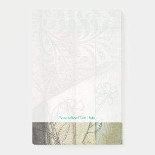 Post-it® Panneau de jardin avec le feuille, les fleurs, et