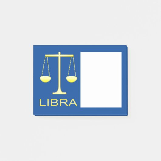 Post-it® Panneau étoile Balance dorée de Libra (Devant)