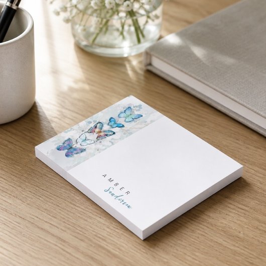 Post-it® Panneau Papillon Bleu Personnalisé