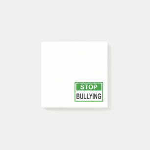 Post-it® Panneau Stop Harcèlement vert