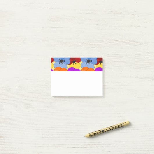 Post-it® Pansy Collage (Sur un bureau)