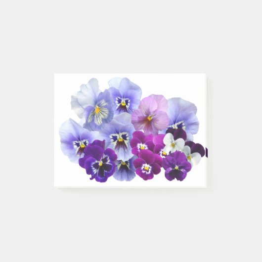Post-it® Pansy Isolé Violet Nature Fleur Violet Famille. (Devant)