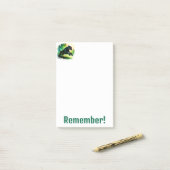 Post-it® Panthère noire avec cadre vert | (Sur un bureau)