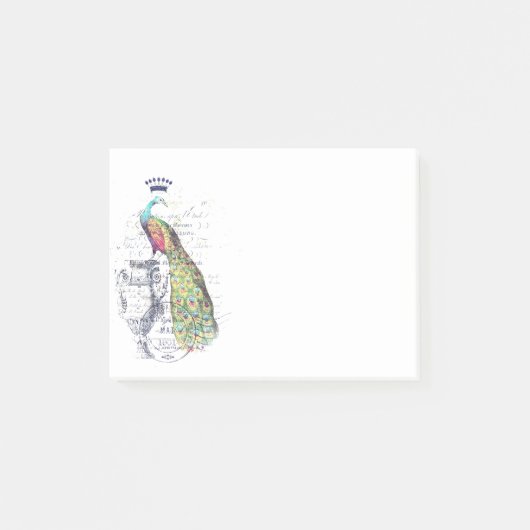 Post-it® Paon sur urne (Devant)