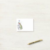 Post-it® Paon sur urne (Sur un bureau)