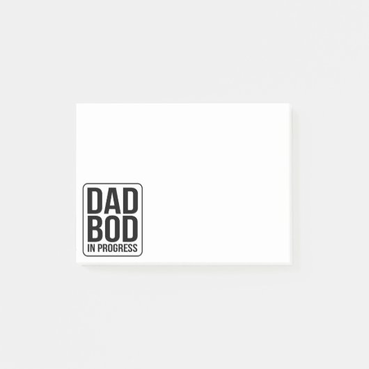 Post-it® Papa Bod en cours - Humour pour la Fête des pères (Devant)