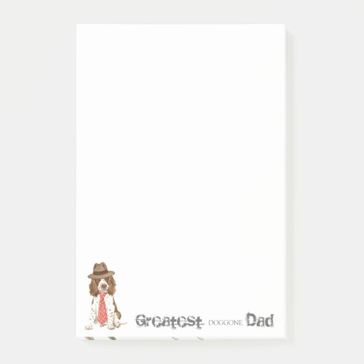Post-it® Papa d'épagneul de springer anglais (Devant)