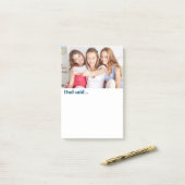 Post-it® Papa Dit Fun Photo Personnalisée (Sur un bureau)