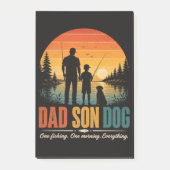 Post-it® Papa Fils Chien Pêche Matin (Devant)