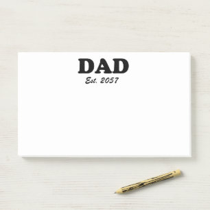 Post-it® Papa typographie moderne personnalisée date établi