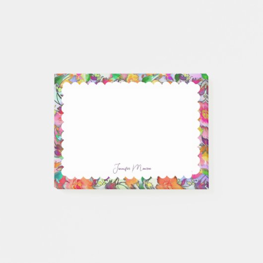 Post-it® papeterie à frise florale (Devant)