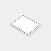Post-it® Papeterie classique à bordure bleu marine monogram (Incliné)