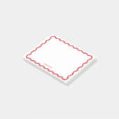 Post-it® Papeterie personnalisée rouge élégant rétro (Incliné)