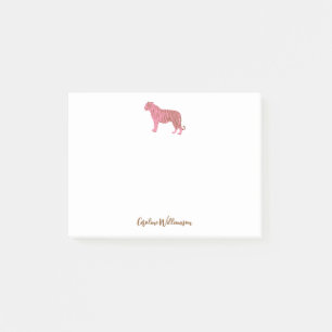 Post-it® Papeterie personnalisée Simple rose tigre écriture
