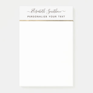 Post-it® Papeterie personnelle simple élégante script