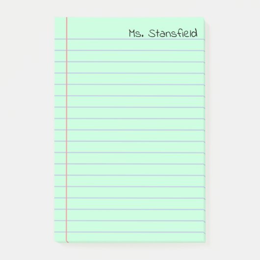 Post-it® Papier à Carnet vert (Devant)