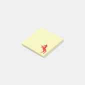 Post-it® Papier à lettres d'art pour fille à licorne rouge  (Incliné)