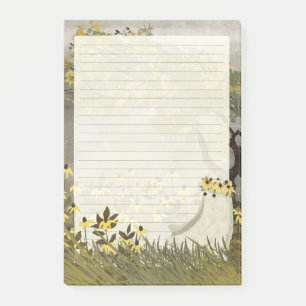 Post-it® Papier à Lettres Ligné Fleur Fantôme