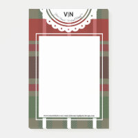 Papier à lettres Noël carreaux vert rouge personna