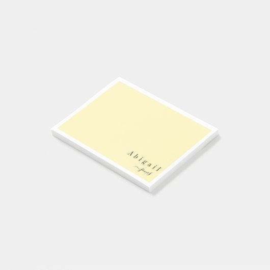 Post-it® Papier à lettres personnalisé à script simple jaun (Incliné)