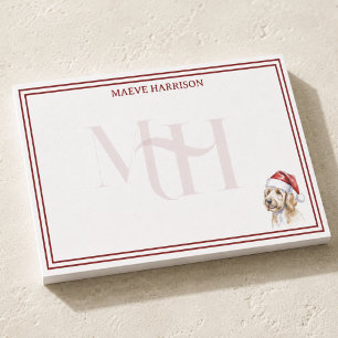 Post-it® Papier à lettres personnalisé de Noël avec monogra
