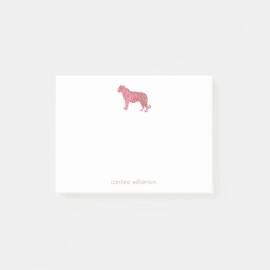 Post-it® Papier à lettres personnalisé Simple Pink Tiger Ar (Devant)