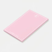 Post-it® Papier à lettres rose monogrammé (Incliné)