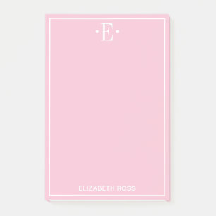 Post-it® Papier à lettres rose monogrammé