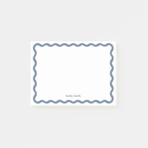 Post-it® Papier à lettres super Retro Wavy Blue personnalis