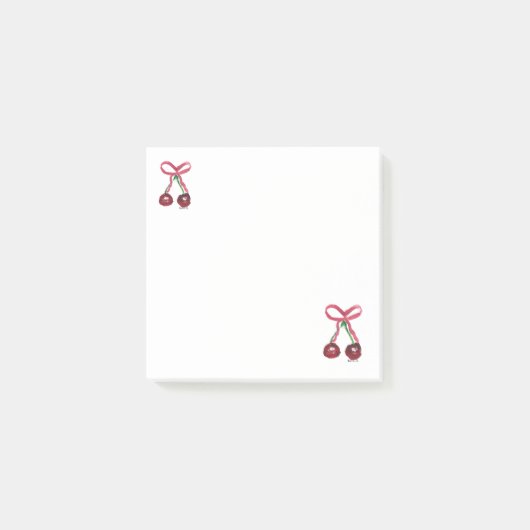 Post-it® Papier à notes motif cerise coquette (Devant)