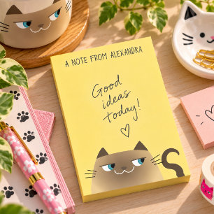 Post-it® Papier adhésif mignon et kawaii de chat siamois dr