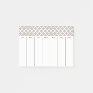 Post-it® Papier autocollant de rappel de planning hebdomada