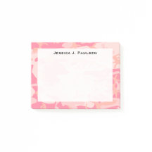 Papier camouflage rose et pêche Monogramme