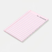 Post-it® Papier Carnet à revêtement rose (Incliné)