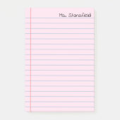 Post-it® Papier Carnet à revêtement rose (Devant)