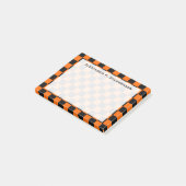 Post-it® Papier collant à carreaux noir et orange Monogram (Incliné)