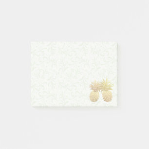 Post-it® Papier Damas en ananas Vintage or mariage