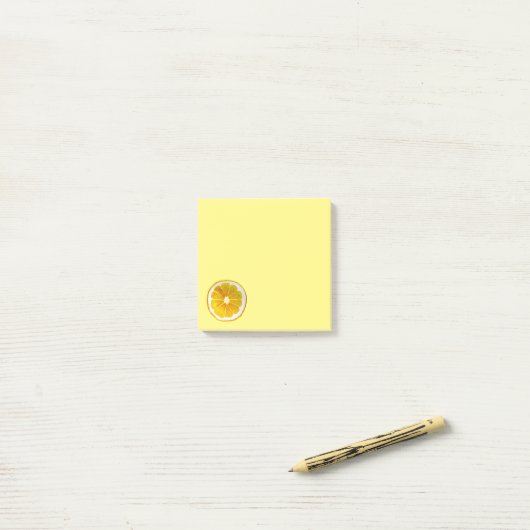 Post-it® Papier d'art en tranches de citron mignon (Sur un bureau)